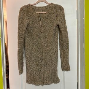 Pale pink long zipped up sweater